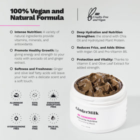 Applying Ginger Milk mask to wet hair for improved manageability
