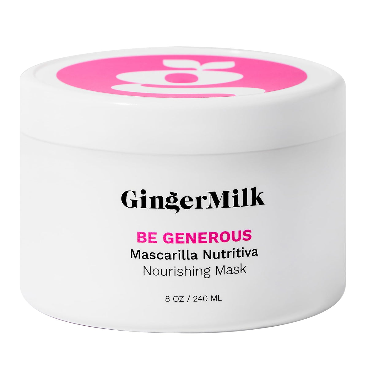 Hand holding Ginger Milk jar to show 8 oz scale and portability