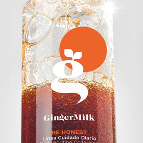 Ginger Milk Natural Care bottle in shower demonstrating daily routine use