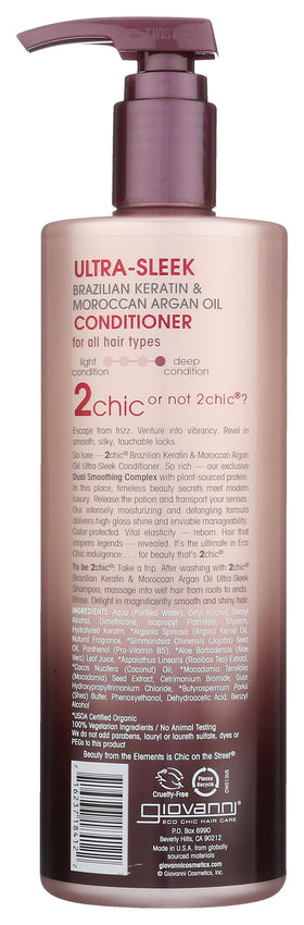 GIOVANNI label close-up highlighting ingredient list and clean formulation benefits