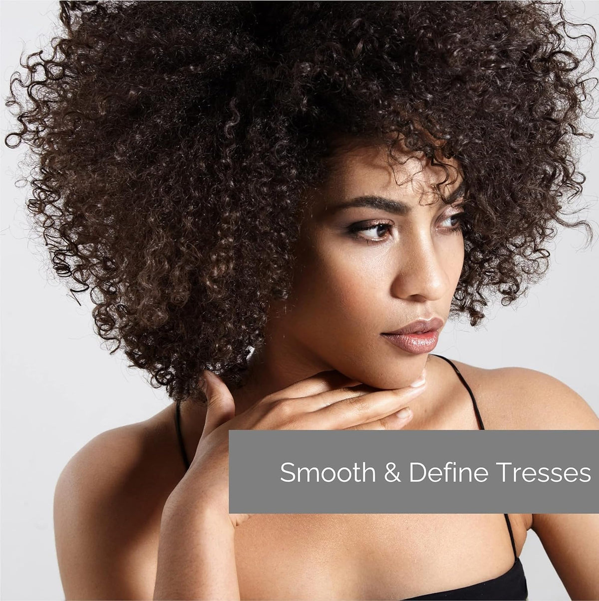 GIOVANNI application on damp hair to reduce frizz quickly