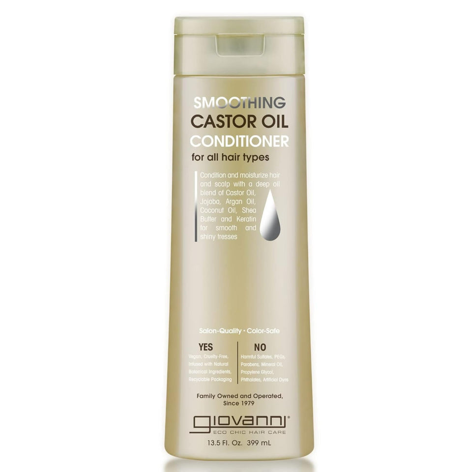 Giovanni castor oil conditioner front bottle showing label and size for clear identification
