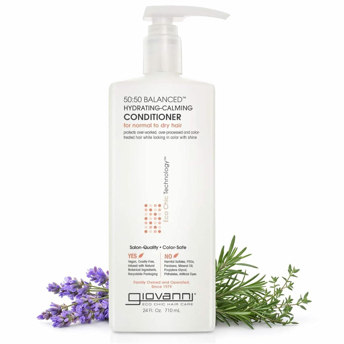 GIOVANNI conditioner front label showing 24 oz bottle and product benefits