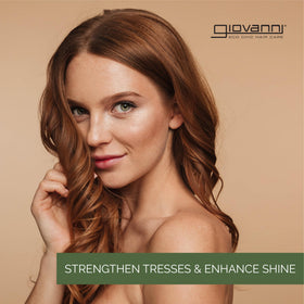 GIOVANNI conditioner being applied to hair showing easier detangling benefit