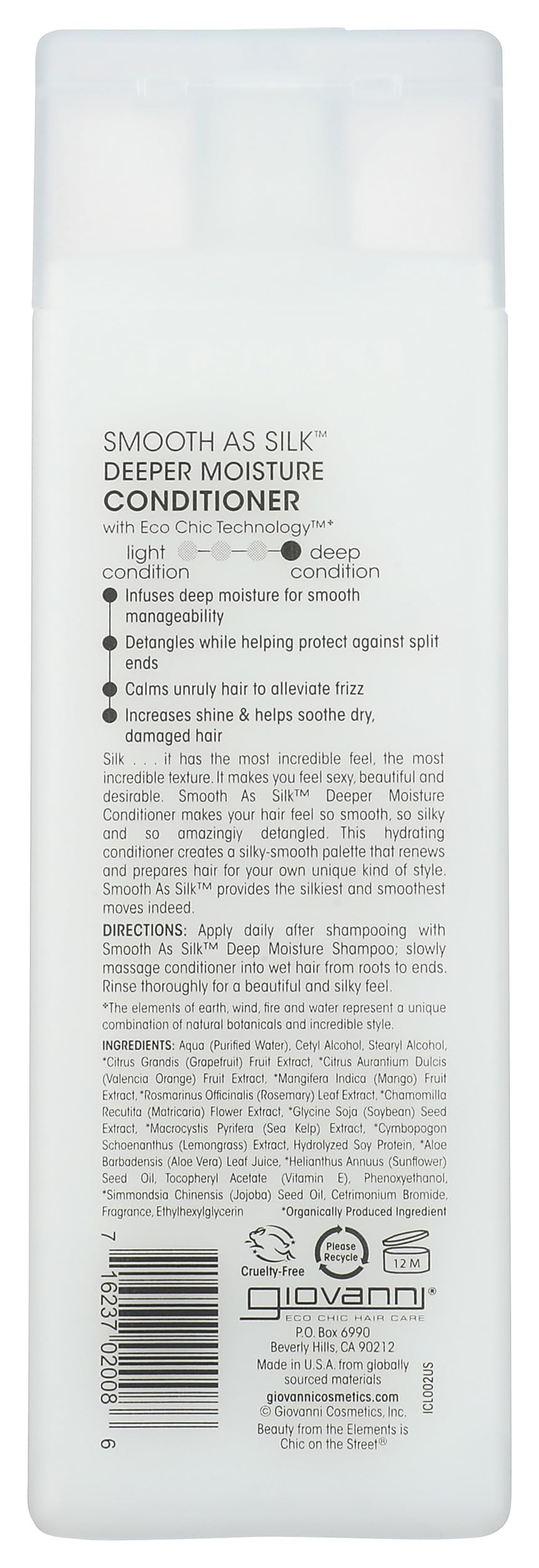 GIOVANNI conditioner pump close-up highlighting easy dispensing for precise use