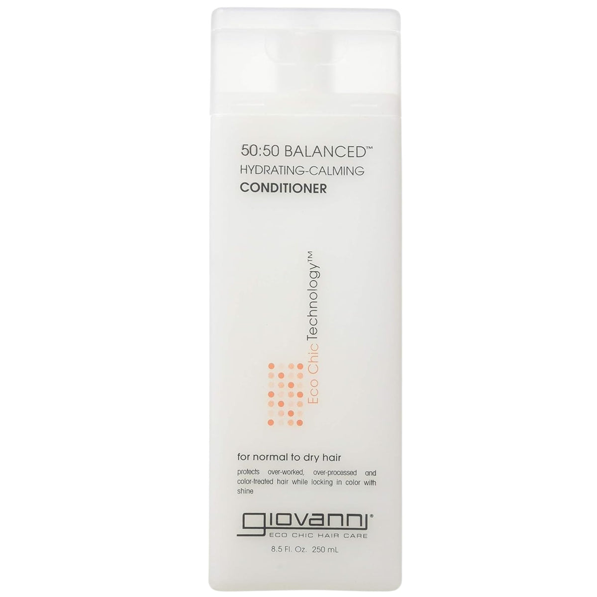 GIOVANNI front packaging showing label and 8.5 oz size, highlighting clean formula benefit