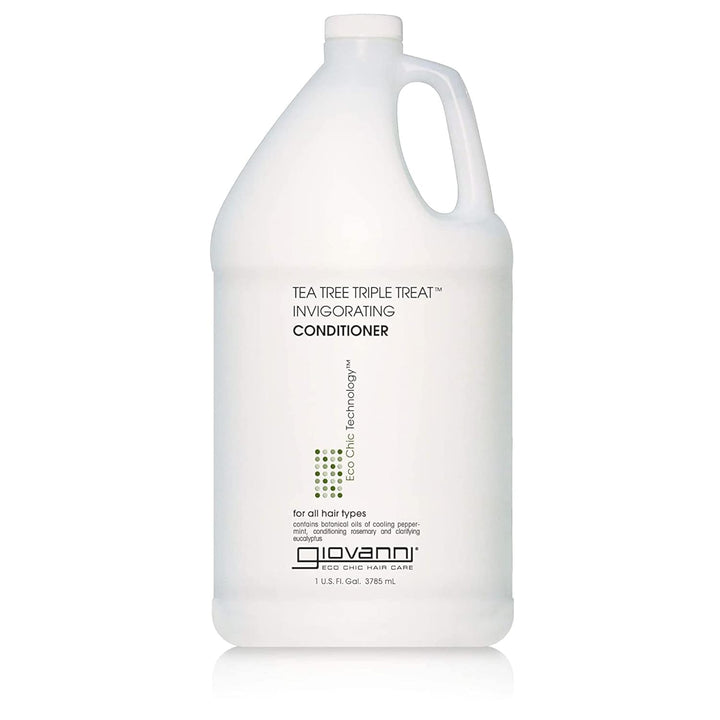 GIOVANNI front bottle view showing 128 oz size and cooling botanicals benefit