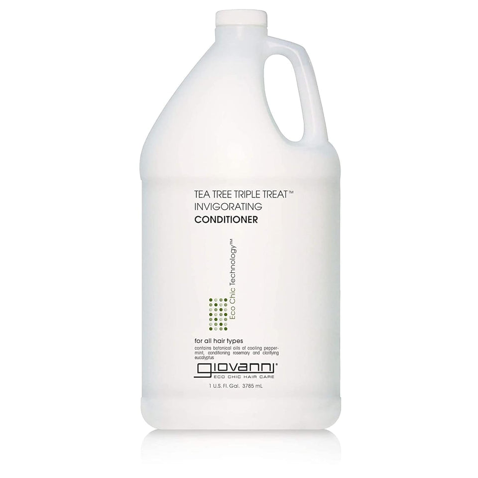 GIOVANNI front bottle view showing 128 oz size and cooling botanicals benefit