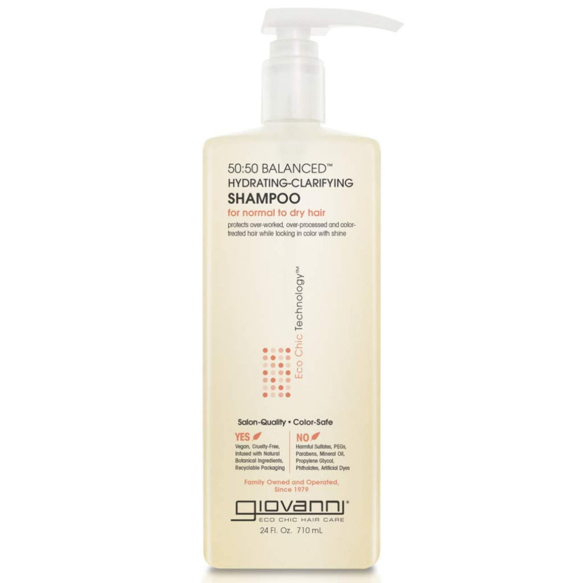 GIOVANNI front bottle view showing label and easy-pour cap for daily use