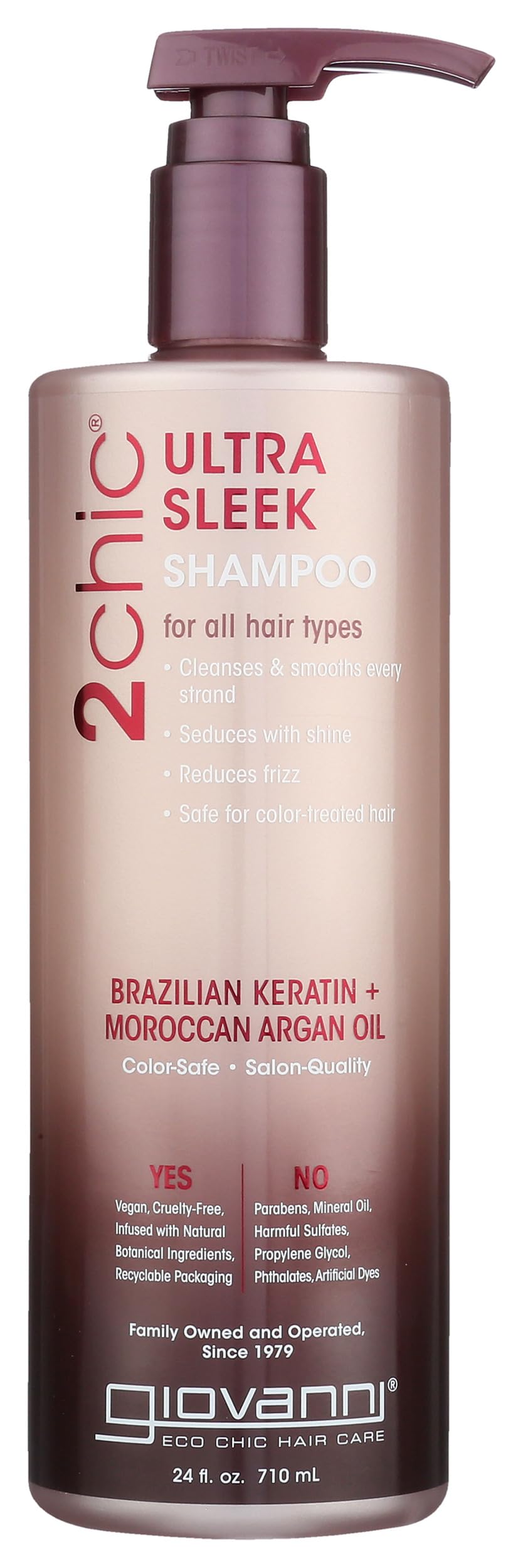 GIOVANNI front bottle 24 oz showing product and size benefit