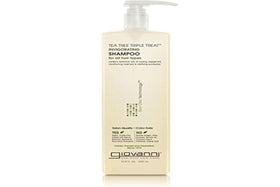 GIOVANNI front bottle view showing tea tree triple treat benefit and large size