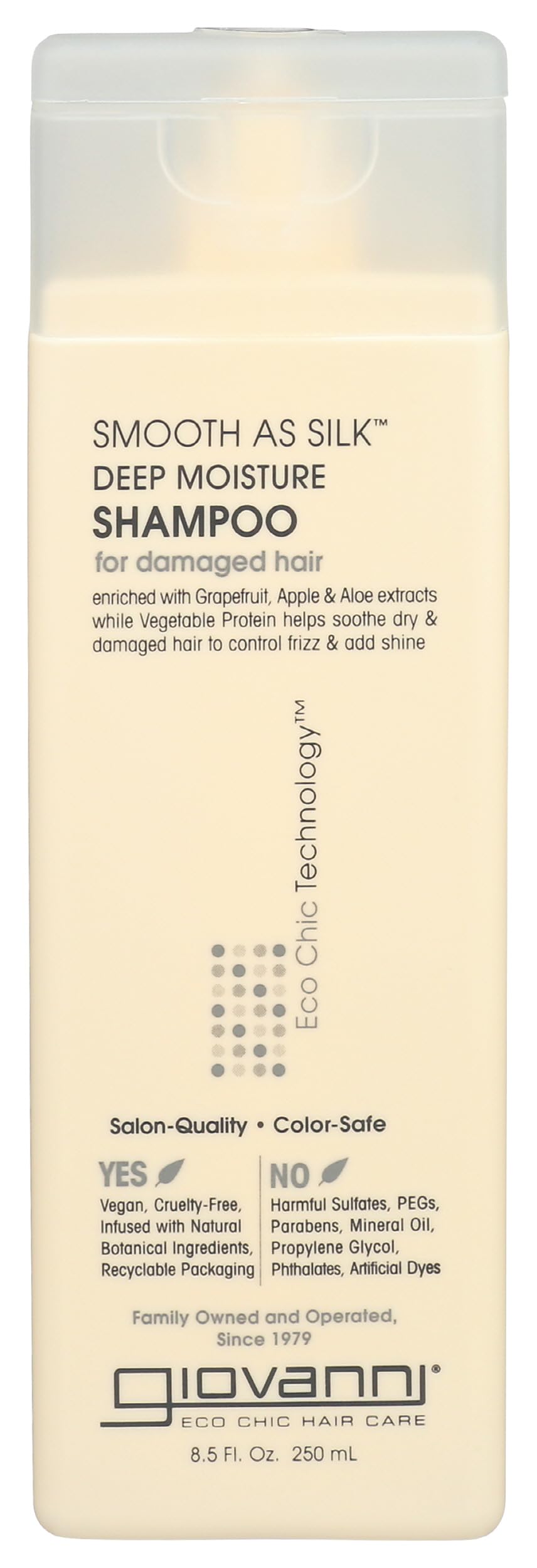 GIOVANNI front packaging showing 8.5 oz bottle and product name benefit