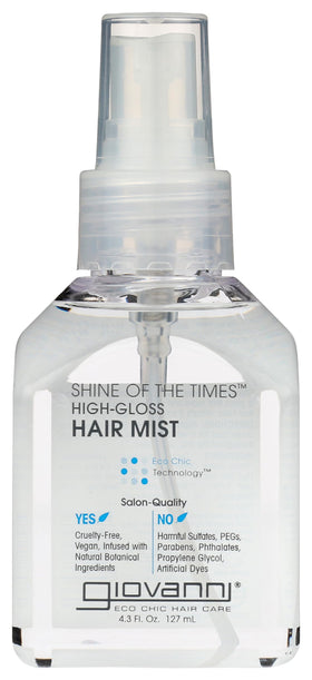 GIOVANNI front bottle view showing glossy finish and brand benefits