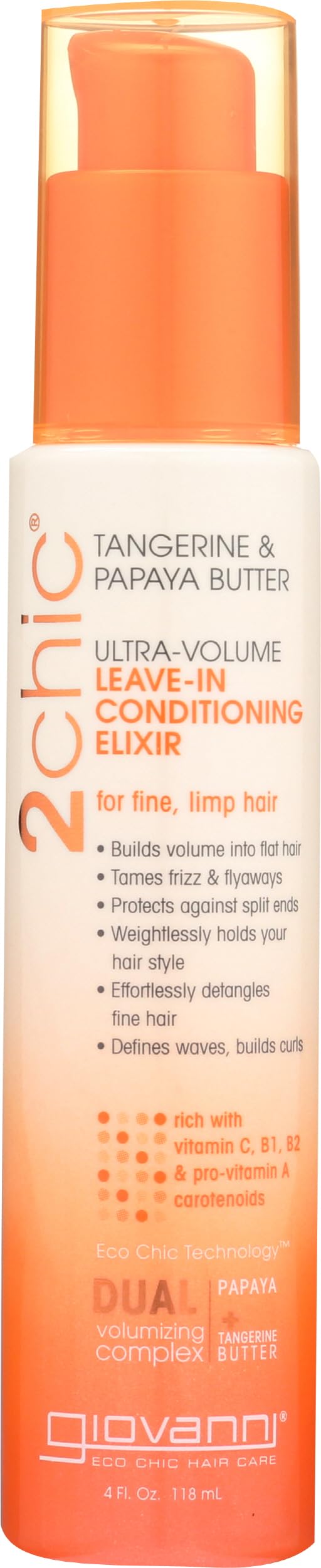 GIOVANNI front bottle showing product and easy styling benefit
