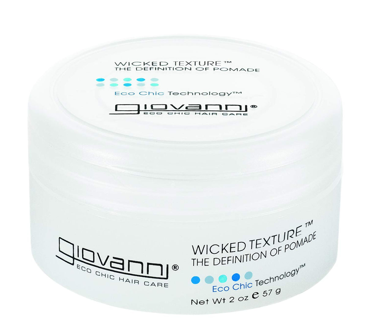 GIOVANNI front packaging showing 2 oz pomade and clear branding for quick ID