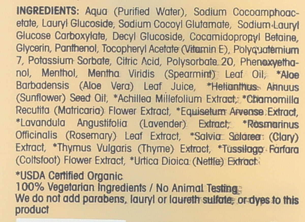 GIOVANNI label close-up highlighting ingredients and color-safe claim for shopper trust