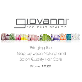 GIOVANNI set on bathroom shelf in use for everyday styling benefit