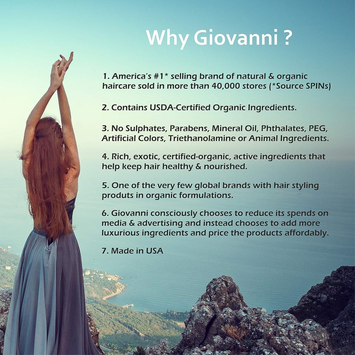 GIOVANNI in-use on curly hair demonstrating curl definition and long-lasting bounce