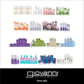 GIOVANNI botanical ingredients arranged to highlight natural extracts