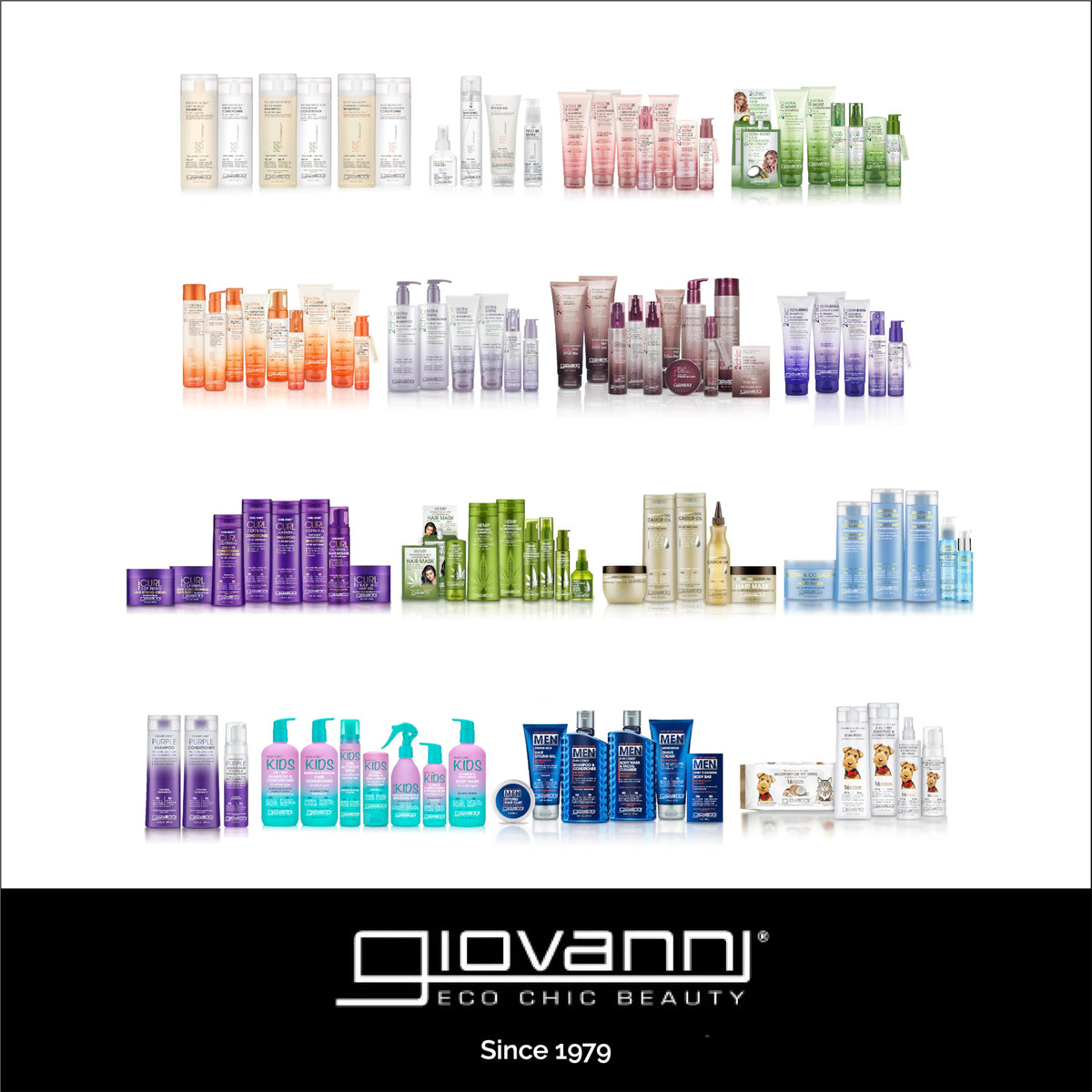 GIOVANNI bottle on bathroom shelf in lifestyle setting for everyday use