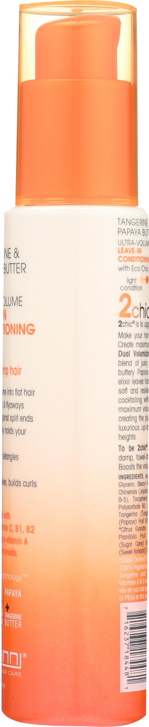 GIOVANNI label close-up featuring organic ingredients and ingredient transparency