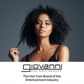 GIOVANNI shampoo texture being poured to show cooling formula and clarity