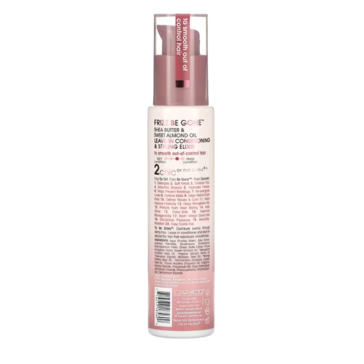 GIOVANNI close-up of elixir texture highlighting lightweight silky benefit