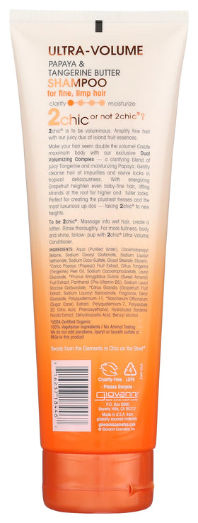 GIOVANNI shampoo foam pouring from bottle illustrating lightweight lather for gentle lift