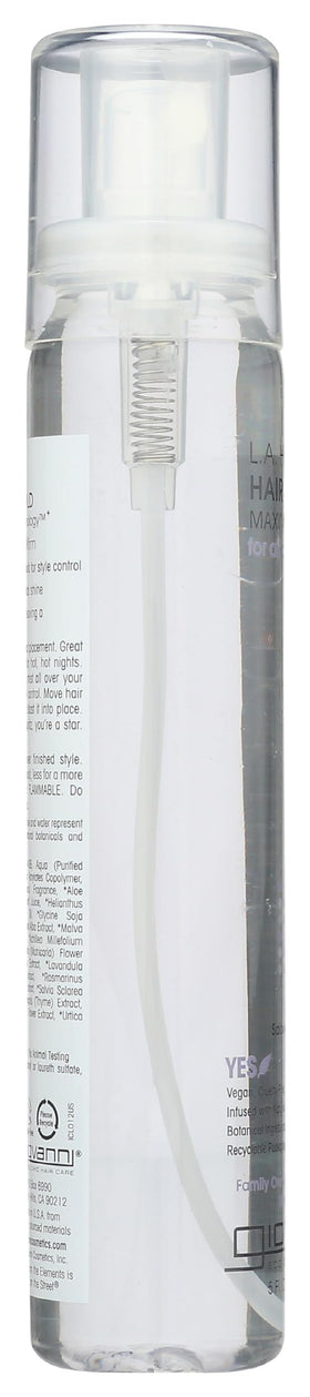 GIOVANNI 5 oz bottle held in hand to show compact size and travel-friendly convenience