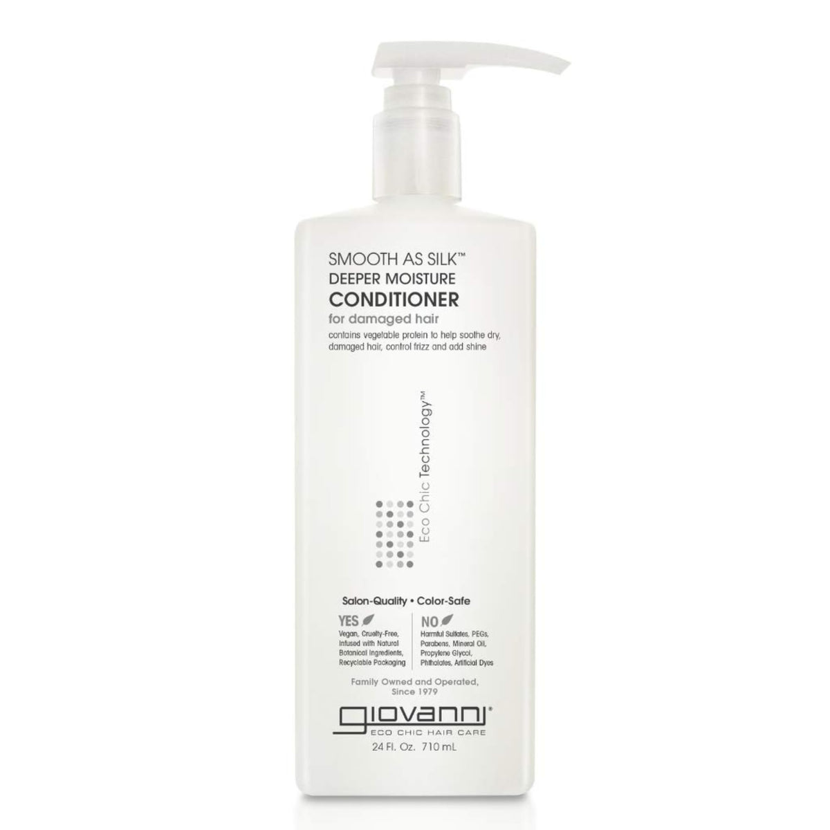 GIOVANNI front bottle view showing label and 24 fl oz size benefit