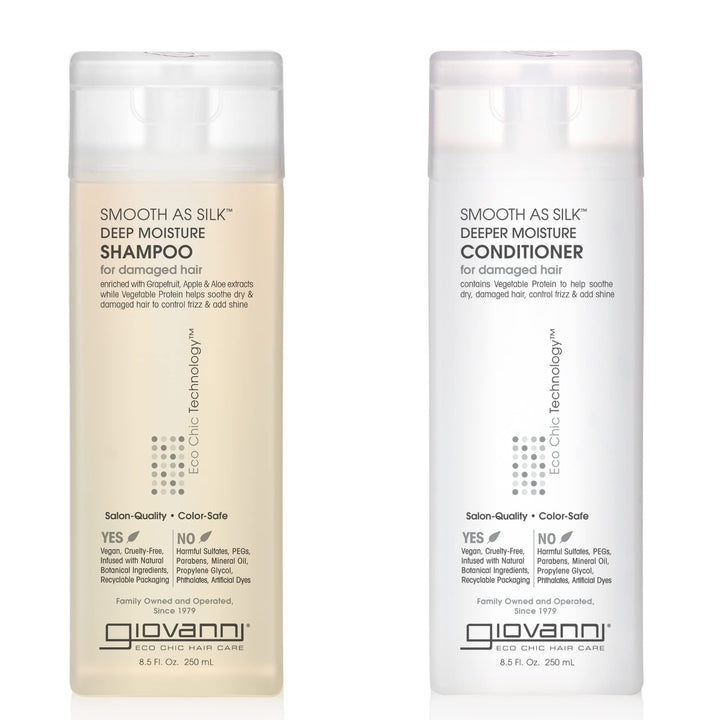 GIOVANNI front packaging showing both bottles and benefits