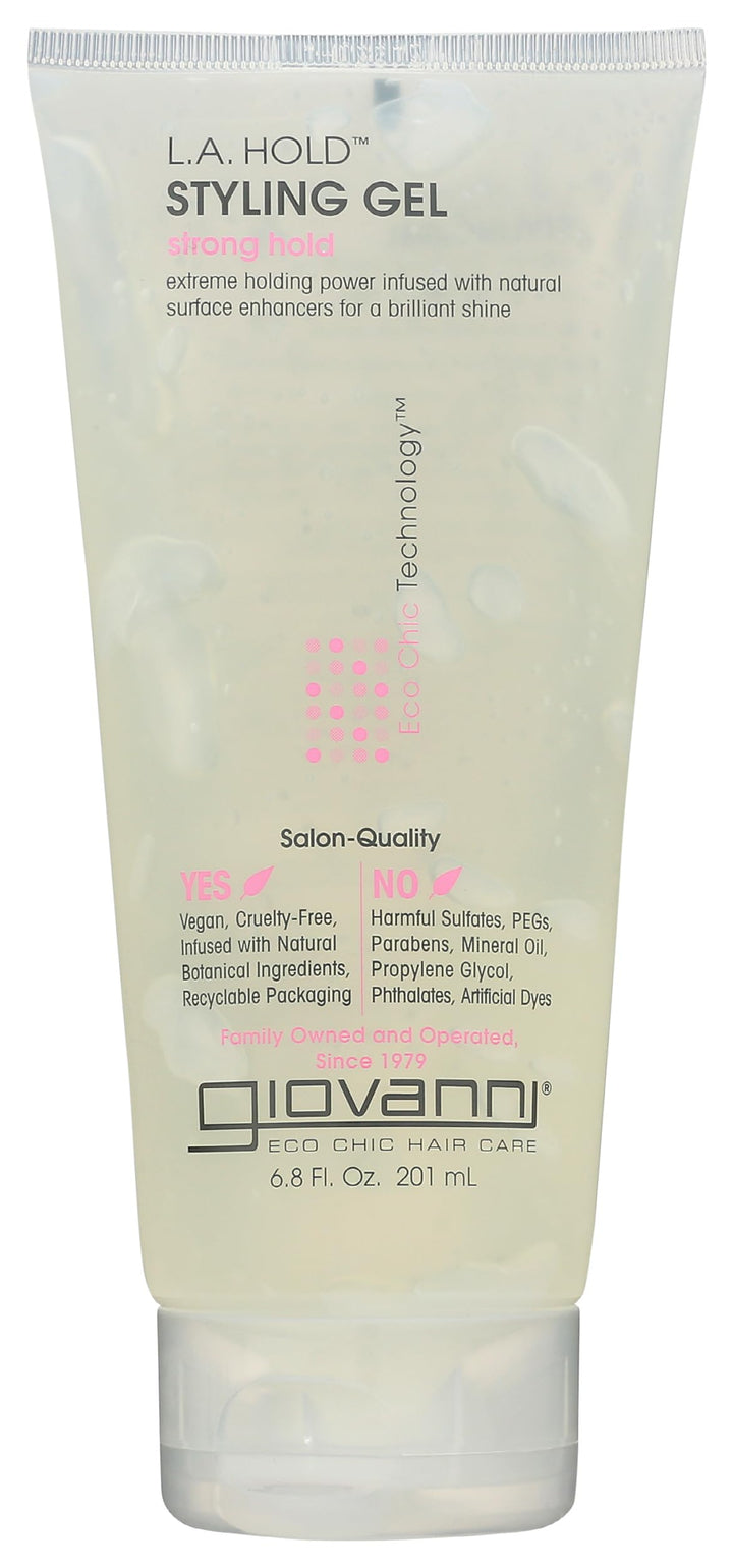 GIOVANNI front packaging showing gel tube and branding, clear eco message