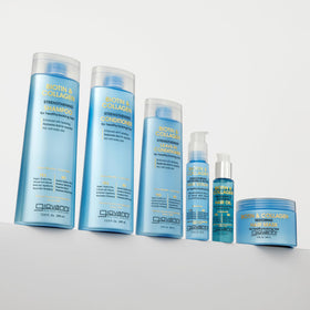 GIOVANNI applied during styling in bathroom for better manageability