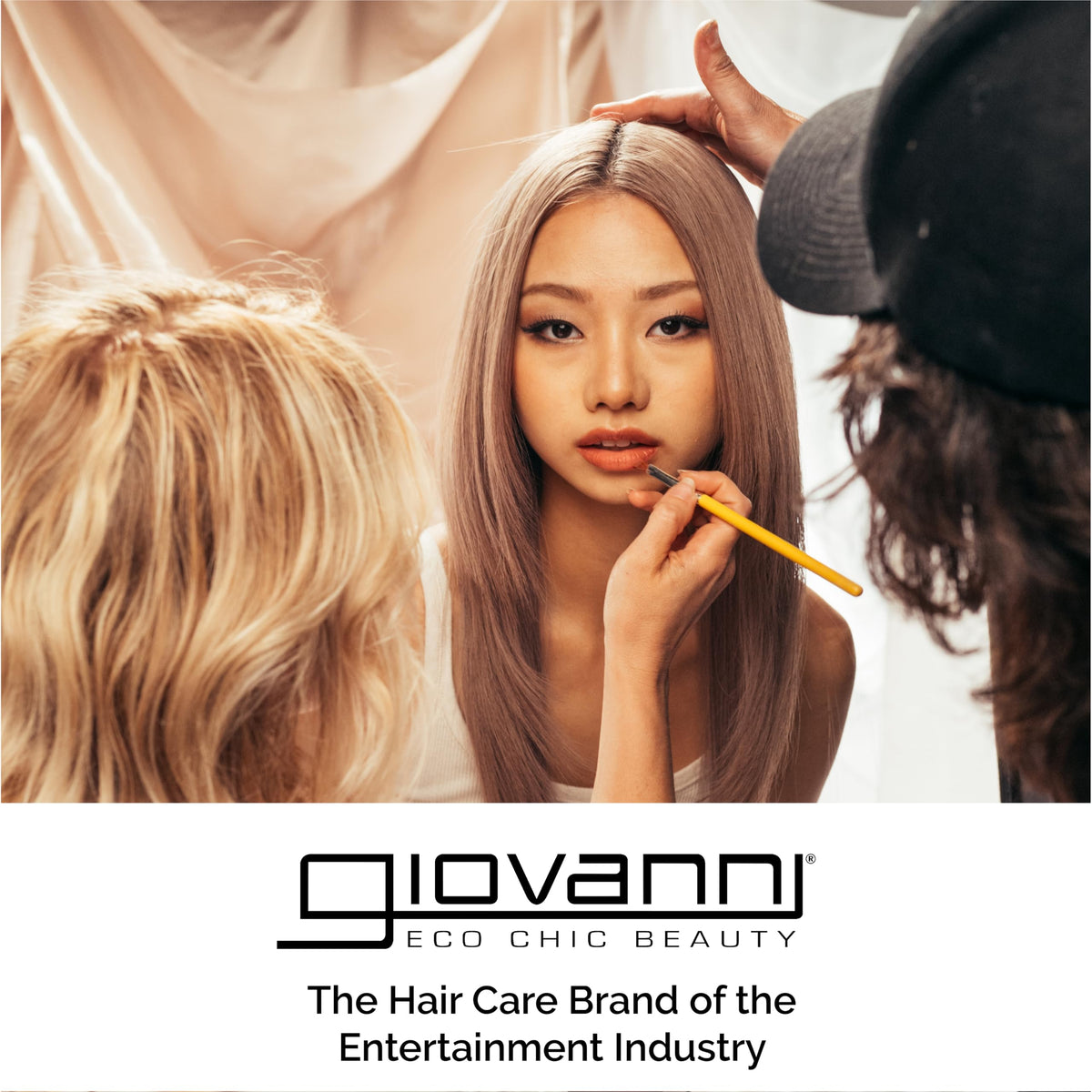 GIOVANNI mist droplet on skin showing lightweight hydrating texture