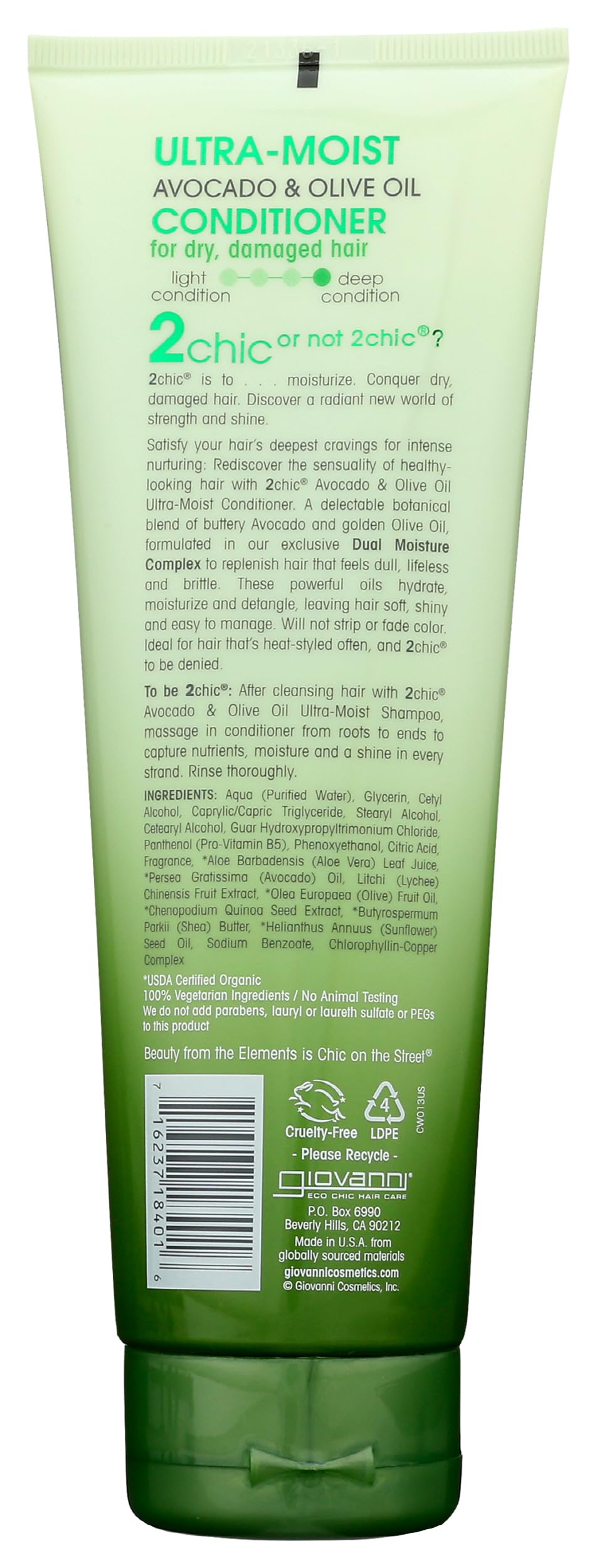 GIOVANNI creamy texture close-up demonstrating rich moisturizing slip