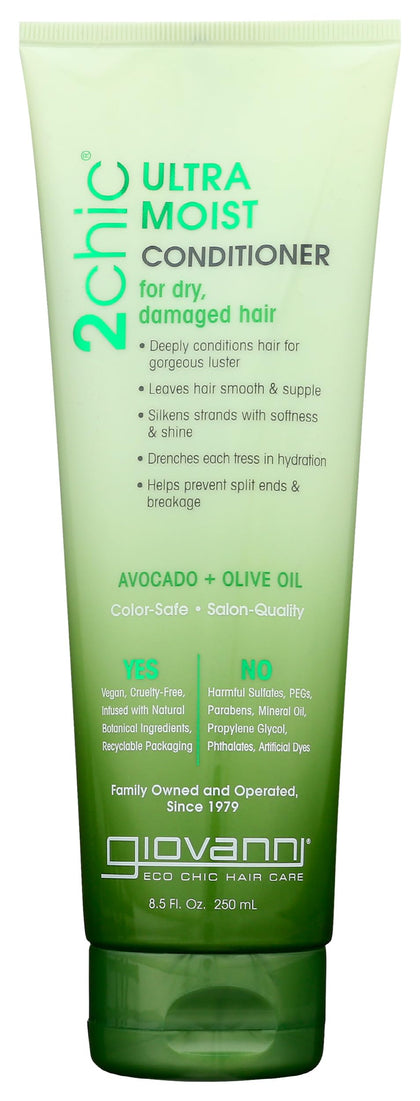 GIOVANNI front packaging showing product and benefits for hydrated hair