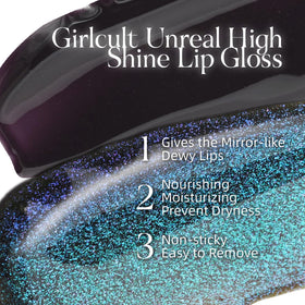 GIRLCULT J79 texture close-up showing glossy, non-sticky finish and moisturizing look