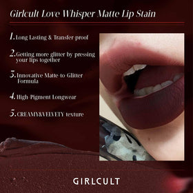 GIRLCULT lips in use showing comfortable matte tint and natural wear look