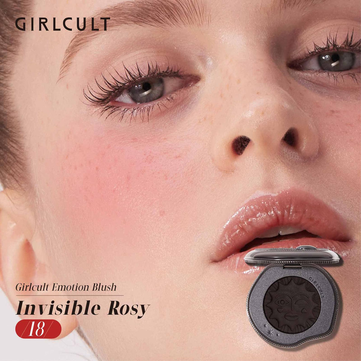 GIRLCULT swatch on arm demonstrating buildable warm blush color