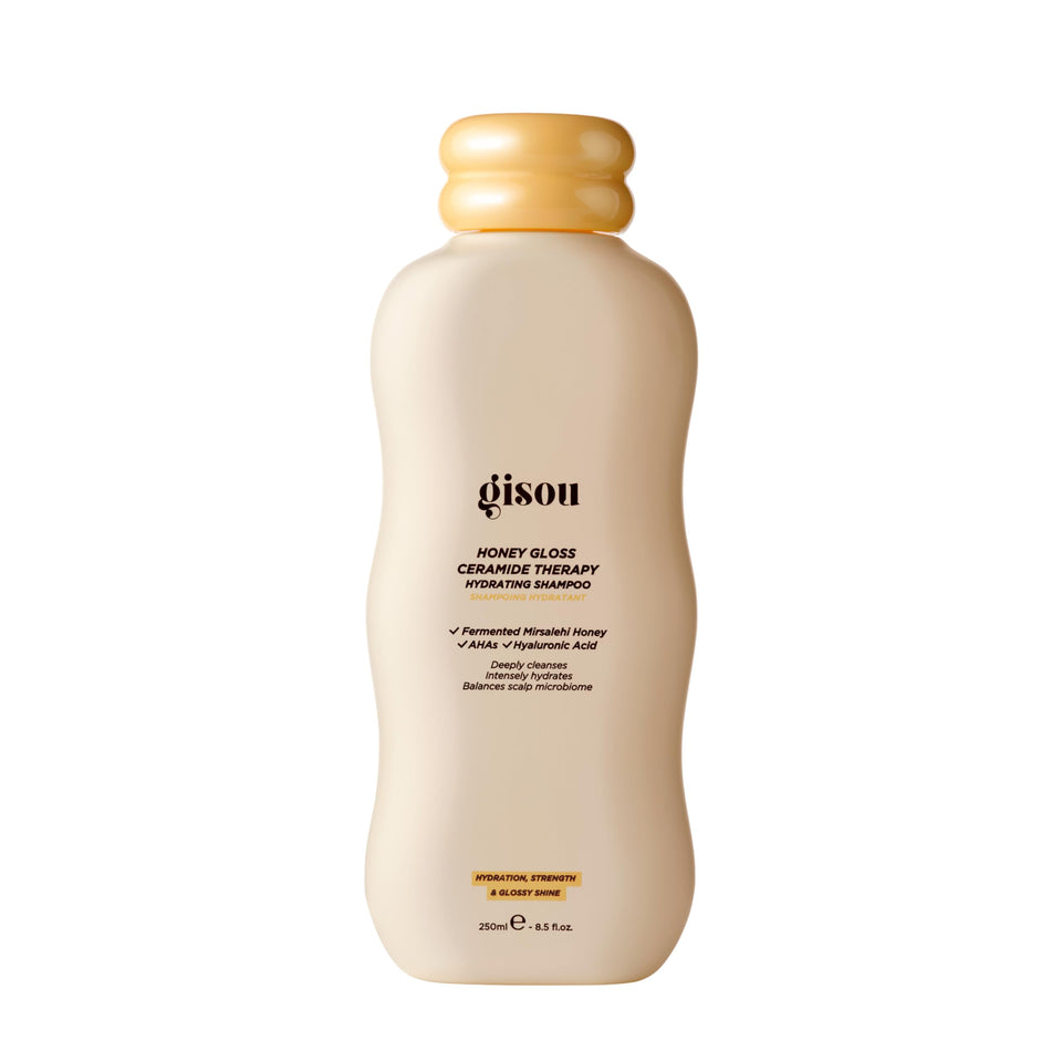 Gisou front bottle shot showing packaging and brand benefit of luxurious hydration