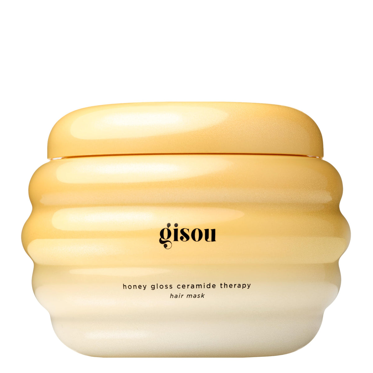 Gisou jar front packaging shows product and glossy benefits