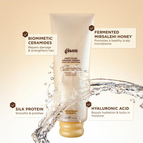 Cream on palm demonstrating silky texture for easier detangling and less breakage