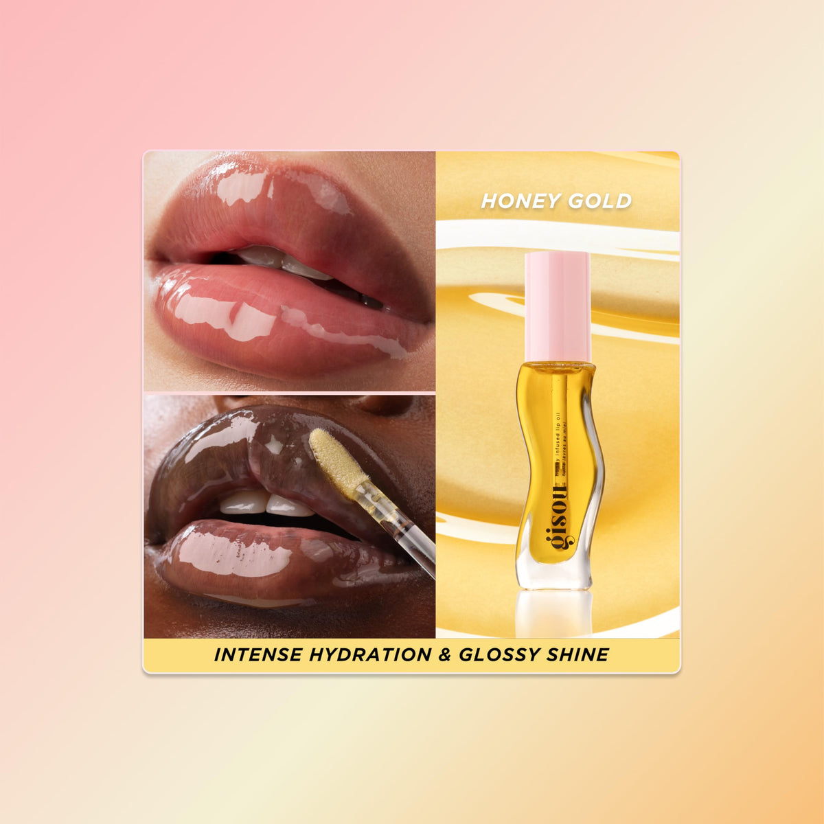 Gisou lip oil applicator close-up demonstrating smooth wand and precise application benefit