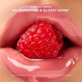 Gisou shade Raspberry Swirl swatch showing true color and luminous finish