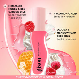 Gisou size comparison bottle in hand showing travel-friendly 0.27 fl oz