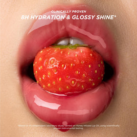 Gisou strawberry sorbet swatch on skin illustrating tint and glow