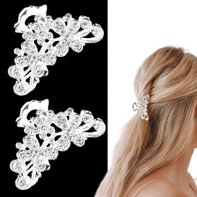 GIYAWA front view showing two silver rhinestone clips adding elegant sparkle