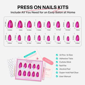 GJZEZ application step showing prepping nail with alcohol pad for adhesion