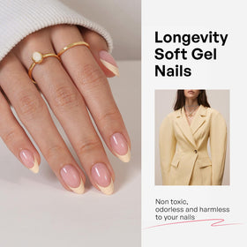 GJZEZ on a hand model demonstrating wearable, salon-like finish