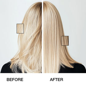 GK HAIR applying serum to hair lengths and ends to detangle and nourish
